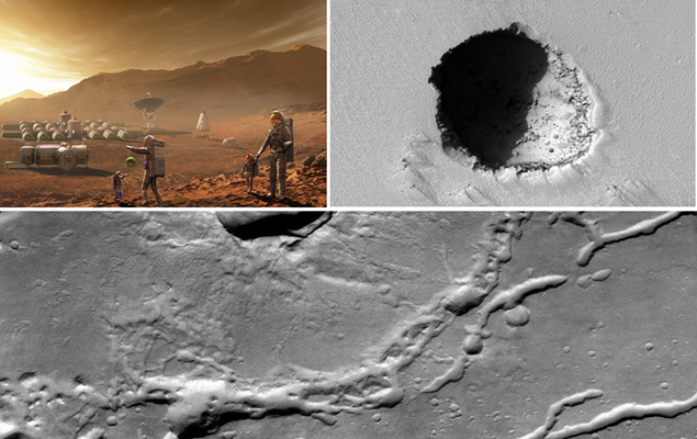 Colônia em Marte: túneis de lava podem servir de abrigo